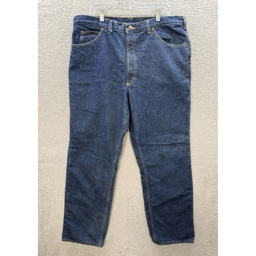 Vintage OshKosh BGosh Jeans Mens 40x32 Blue Denim Flannel Lined Made In USA 90s